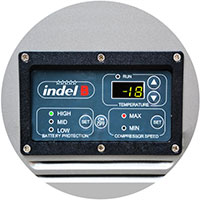 Цифровое меню автохолодильника Indel B TB130 Steel