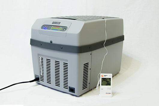 Автохолодильник Waeco TropiCool TCX-14, тест на охлаждение, прошло два часа.