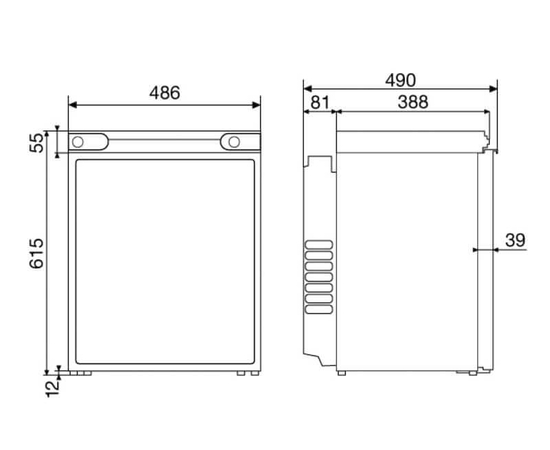 Абсорбционный (газовый) холодильник Dometic CombiCool RF 60, Объём холодильника: 61 литр, фотография № 5 в интернет-магазине «ВТачку»