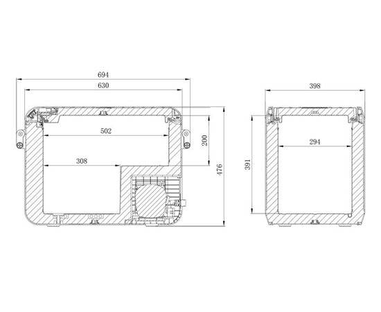 Компрессорный автохолодильник Dometic CFX3 45, Независимые камеры: Однокамерные, Объём холодильника: 46 литров, фотография № 10 в интернет-магазине «ВТачку»