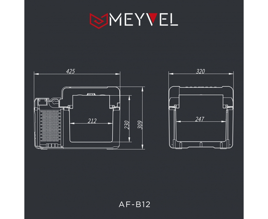 Компрессорный автохолодильник Meyvel AF-B12, Другие модели из линейки: 12 литров, фотография № 9 в интернет-магазине «ВТачку»