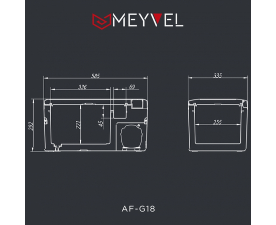 Компрессорный автохолодильник Meyvel AF-G18, Другие модели из линейки: 18 литров, фотография № 12 в интернет-магазине «ВТачку»