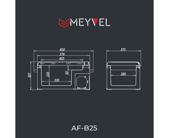 Компрессорный автохолодильник Meyvel AF-B25, Другие модели из линейки: 25 литров, фотография № 8 в интернет-магазине «ВТачку»