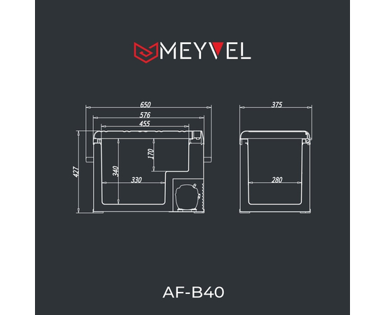 Компрессорный автохолодильник Meyvel AF-B40, Другие модели из линейки: 40 литров, фотография № 8 в интернет-магазине «ВТачку»