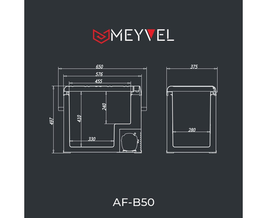 Компрессорный автохолодильник Meyvel AF-B50, Другие модели из линейки: 50 литров, фотография № 8 в интернет-магазине «ВТачку»