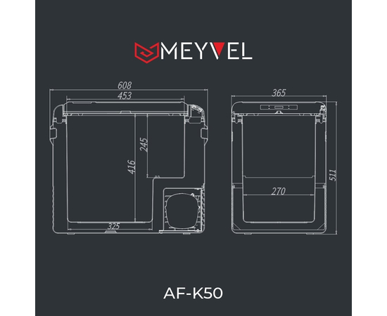 Компрессорный автохолодильник Meyvel AF-K50, Другие модели из линейки: 50 литров, фотография № 13 в интернет-магазине «ВТачку»