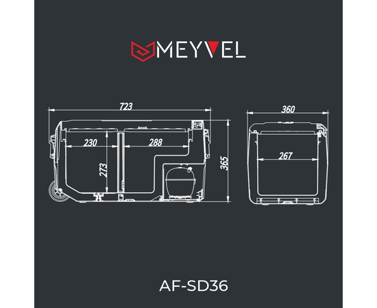 Компрессорный автохолодильник Meyvel AF-SD36, Обьем холодиьника: (литры): 36 литров, фотография № 10 в интернет-магазине «ВТачку»