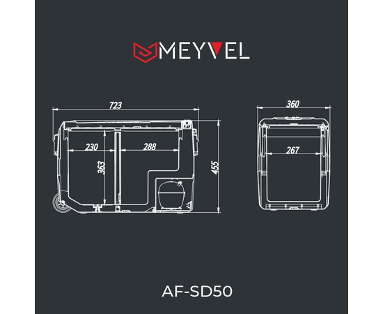 Компрессорный автохолодильник Meyvel AF-SD50, Другие модели из линейки: 50 литров, фотография № 10 в интернет-магазине «ВТачку»