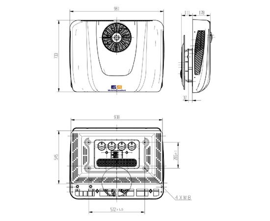 Накрышный кондиционер MobileComfort MC3012T (12B), Напряжение питания: 12 Вольт, фото № 4 Накрышный кондиционер MobileComfort MC3012T (12B), Напряжение питания: 12 Вольт, фотография № 4 в интернет-магазине «ВТачку»