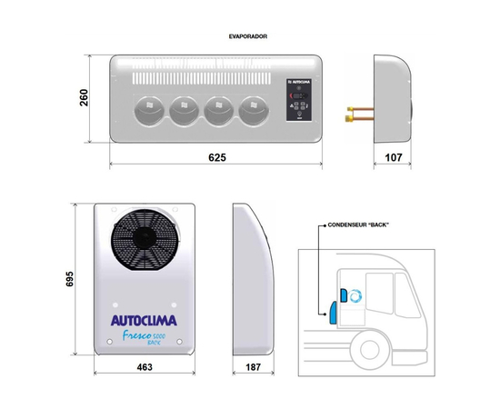 Стояночный кондиционер Autoclima Fresco 5000 Back 12В, Напряжение питания: 12 Вольт, фотография № 4 в интернет-магазине «ВТачку»
