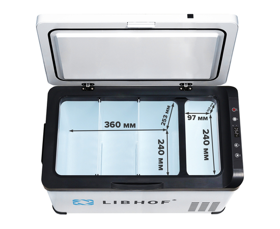 Компрессорный автохолодильник Libhof K-26, Модификации: Переносные, Объём холодильника: 23 литра, фотография № 3 в интернет-магазине «ВТачку»