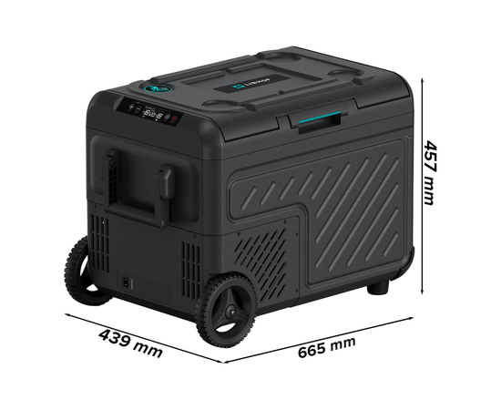 Компрессорный автохолодильник Libhof W-35DH, Независимые камеры: Двухкамерные, Модификации: На колесах, Объём холодильника: 34 литра, фотография № 6 в интернет-магазине «ВТачку»