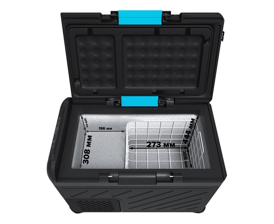 Компрессорный автохолодильник Libhof W-55, Независимые камеры: Однокамерные, Модификации: Переносные, Объём холодильника: 50 литров, фотография № 7 в интернет-магазине «ВТачку»