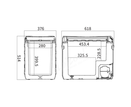 Компрессорный автохолодильник Alpicool NL50 (12/24), Объём холодильника: 44 литра, фотография № 3 в интернет-магазине «ВТачку»