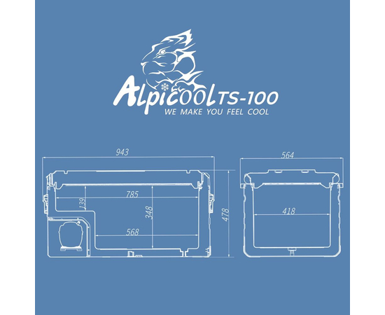 Компрессорный автохолодильник Alpicool TS100 (12/24), фотография № 10 в интернет-магазине «ВТачку»