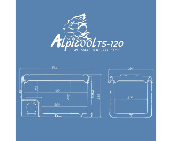 Компрессорный автохолодильник Alpicool TS120 (12/24), фотография № 10 в интернет-магазине «ВТачку»