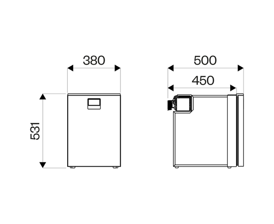 Встраиваемый автохолодильник Indel B Drawer DR49 OFF, Объём холодильника: 49 литров, фотография № 9 в интернет-магазине «ВТачку»