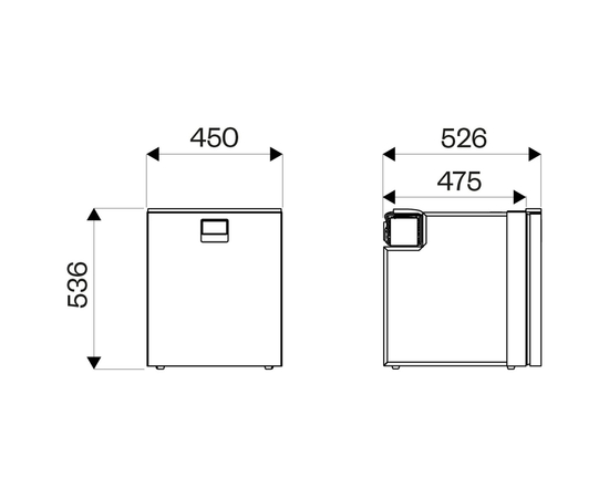 Встраиваемый автохолодильник Indel B Drawer DR65 OFF, Объём холодильника: 65 литров, фотография № 9 в интернет-магазине «ВТачку»