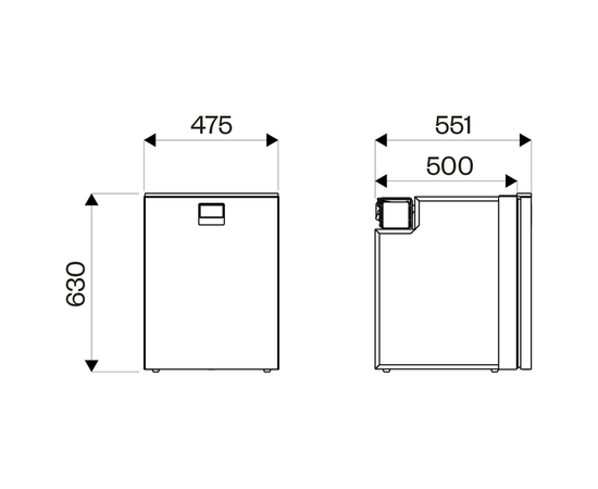 Встраиваемый автохолодильник Indel B Drawer DR85 OFF, Объём холодильника: 85 литров, фотография № 7 в интернет-магазине «ВТачку»