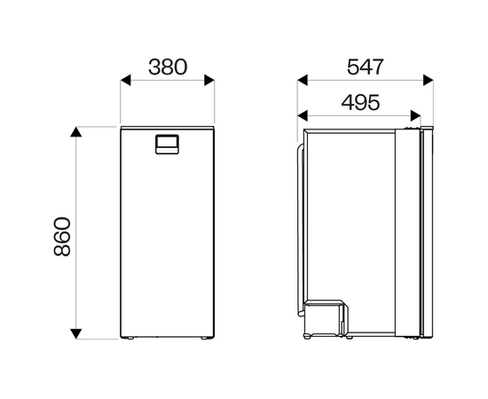 Встраиваемый автохолодильник Indel B Elite EL86 OFF, Объём холодильника: 86 литров, фотография № 6 в интернет-магазине «ВТачку»