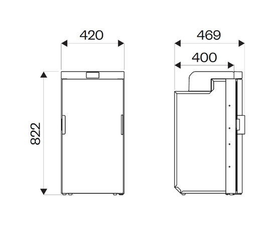 Встраиваемый автохолодильник Indel B Slim 70 OFF, Объём холодильника: 70 литров, фотография № 5 в интернет-магазине «ВТачку»