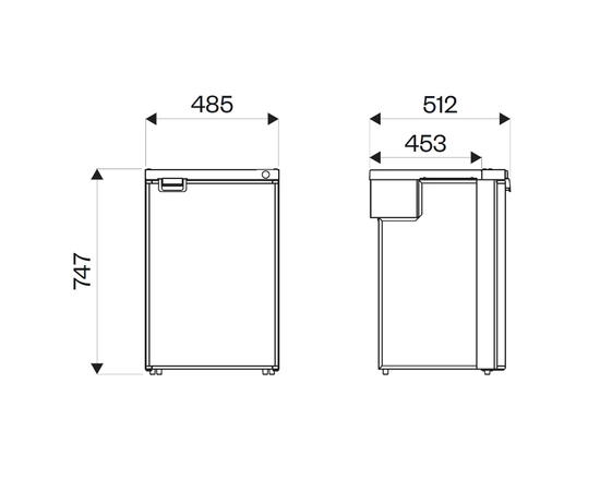 Встраиваемый автохолодильник Indel B Cruise CR100 OFF, Объём холодильника: 100 литров, фотография № 10 в интернет-магазине «ВТачку»