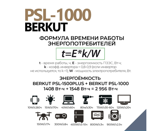 Дополнительная батарея Berkut PSL-1000, фотография № 14 в интернет-магазине «ВТачку»