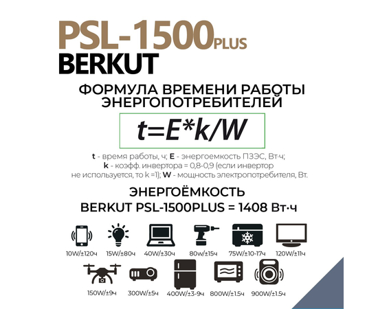 Портативная зарядная станция Berkut PSL-1500PLUS, Другие модели из линейки: PSL-1500PLUS, фотография № 14 в интернет-магазине «ВТачку»