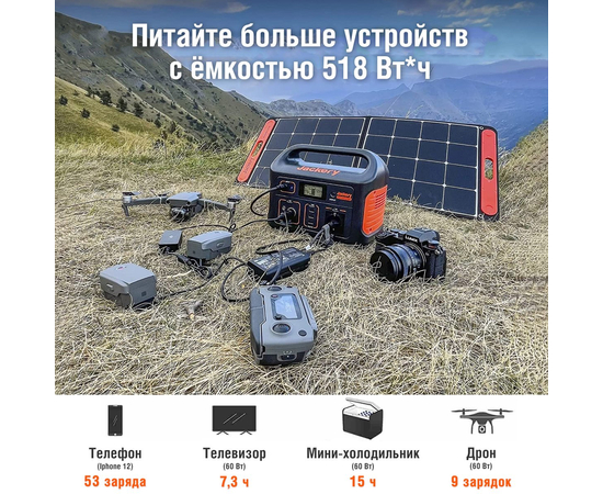 Портативная зарядная станция Jackery Explorer 500 EU - (518 Втч), Другие модели из линейки: Explorer 500, фотография № 8 в интернет-магазине «ВТачку»