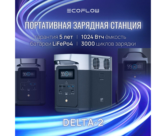 Портативная электростанция EcoFlow DELTA 2 - (1024 Втч), Другие модели из линейки: DELTA 2, фото № 6 Портативная электростанция EcoFlow DELTA 2 - (1024 Втч), Другие модели из линейки: DELTA 2, фотография № 6 в интернет-магазине «ВТачку»