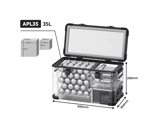 Компрессорный автохолодильник ICECO APL35 Silver, Независимые камеры: Двухкамерные, Цвет: Серебристый, фотография № 8 в интернет-магазине «ВТачку»