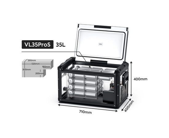 Компрессорный автохолодильник ICECO VL35 ProS, Независимые камеры: Однокамерные, Объём холодильника: 35 литров, фотография № 3 в интернет-магазине «ВТачку»