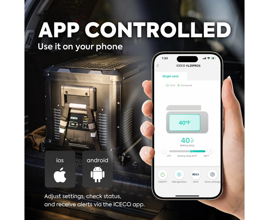 Компрессорный автохолодильник ICECO VL35 ProS, Независимые камеры: Однокамерные, Объём холодильника: 35 литров, фотография № 4 в интернет-магазине «ВТачку»