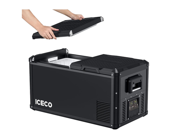 Компрессорный автохолодильник ICECO VL75 ProD Black, Независимые камеры: Двухкамерные, Цвет: Чёрный, Объём холодильника: 75 литров, фотография № 3 в интернет-магазине «ВТачку»