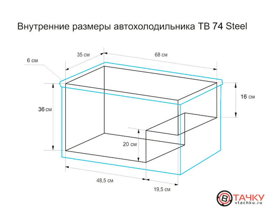 Компрессорный автохолодильник Indel B TB74 STEEL, Другие модели из линейки: 74 литра, фотография № 4 в интернет-магазине «ВТачку»